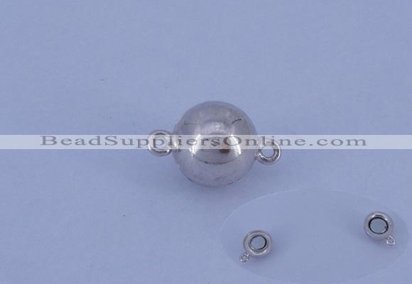 SSC107 5pcs 8mm round 925 sterling silver magnetic clasps