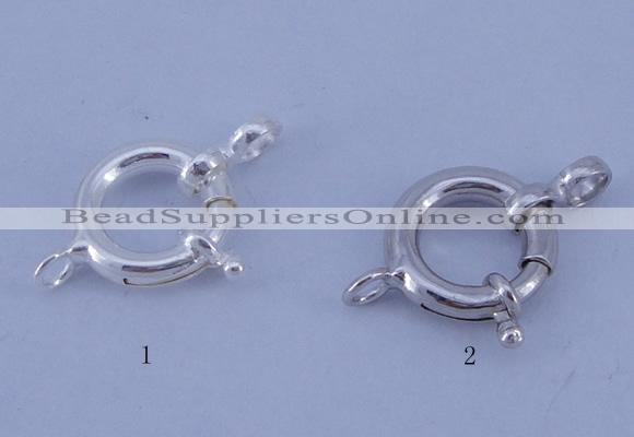 SSC206 5pcs 12mm 925 sterling silver spring rings clasps