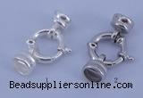 SSC214 5pcs 13.5mm sterling silver spring rings clasps