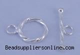 SSC23 5pcs 11mm donut 925 sterling silver toggle clasps