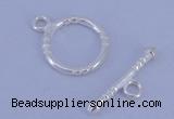 SSC25 5pcs 12mm donut 925 sterling silver toggle clasps