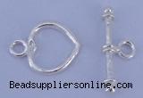 SSC27 5pcs 11*14mm heart 925 sterling silver toggle clasps