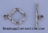 SSC32 5pcs 11*15mm diamond 925 sterling silver toggle clasps