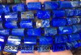 TBBS102 15 inches 10*14mm faceted tube lapis lazuli gemstone beads