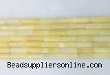 TBBS16 15 inches 4*13mm tube yellow jade gemstone beads