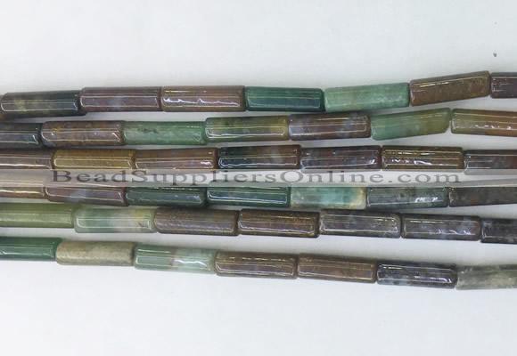 TBBS25 15 inches 4*13mm tube Indian agate gemstone beads