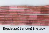 TBBS34 15 inches 4*13mm tube strawberry quartz gemstone beads