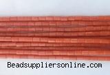 TBBS38 15 inches 4*6mm tube synthetic coral gemstone beads