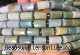 TBBS94 15 inches 10*14mm faceted tube chinese amazonite gemstone beads