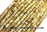 TEBS01 15 inches 2*4mm faceted rondelle golden tiger eye beads