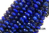 TEBS32 15 inches 6*10mm faceted rondelle blue tiger eye beads