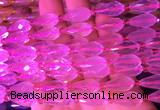 TRBS04 15 inches 8*16mm faceted teardrop rose quartz gemstone beads