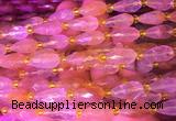 TRBS08 15 inches 8*16mm faceted teardrop yellow gum flower gemstone beads