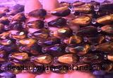 TRBS17 15 inches 8*16mm faceted teardrop yellow tiger eye gemstone beads