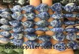 TRBS24 15 inches 13*18mm flat teardrop blue spot jasper gemstone beads