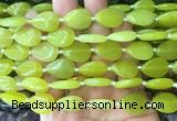 TRBS42 15 inches 13*18mm flat teardrop lemon jade gemstone beads