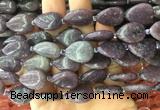 TRBS46 15 inches 13*18mm flat teardrop lepidolite gemstone beads wholesale