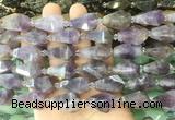 TRBS52 15 inches 11*22mm - 12*25mm faceted teardrop amethyst beads