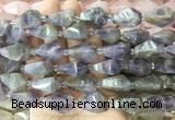 TRBS53 15 inches 11*22mm - 12*25mm faceted teardrop dogtooth amethyst beads