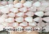 TRBS54 15 inches 11*22mm - 12*25mm faceted teardrop rose quartz beads