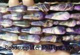 TRBS70 15 inches 10*30mm faceted teardrop dogtooth amethyst beads wholesale