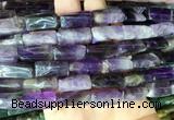 TWBS02 15 inches 9*20mm twist column amethyst gemstone beads