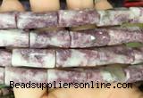 TWBS03 15 inches 9*20mm twist column lepidolite gemstone beads