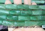 TWBS05 15 inches 9*20mm twist column green aventurine gemstone beads