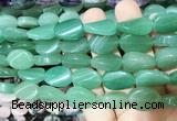 TWBS26 15 inches 13*18mm twist oval green aventurine beads wholesale