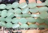 TWBS27 15 inches 13*18mm twist oval green aventurine beads wholesale