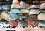 TWBS41 15 inches 18*25mm twist oval ocean agate beads wholesale