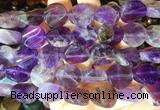 TWBS51 15 inches 16mm twist coin amethyst beads wholesale