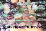 TWBS60 15 inches 16mm twist coin fluorite beads wholesale