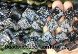 TWBS91 15 inches 16mm twist diamond snowflake obsidian beads wholesale